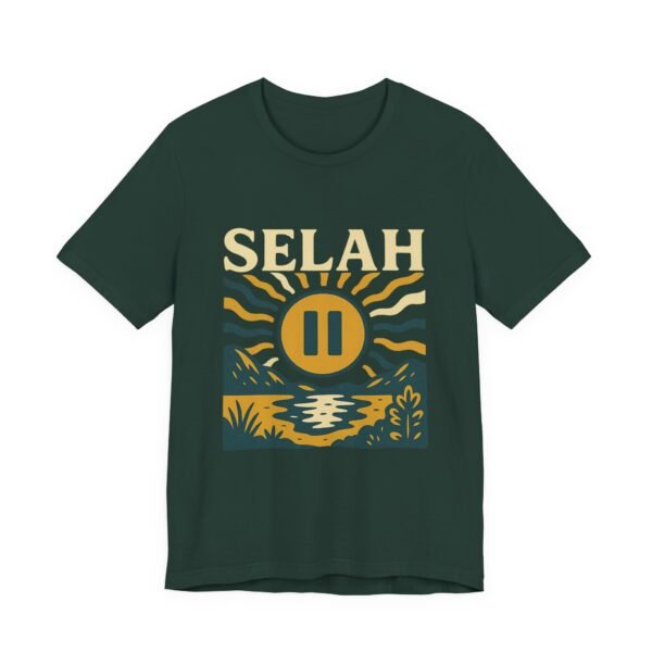 Selah Shirt - Bella Canvas Unisex Christian TShirt with Sunset Pause Button, Faith Inspired Graphic Tee - Image 23