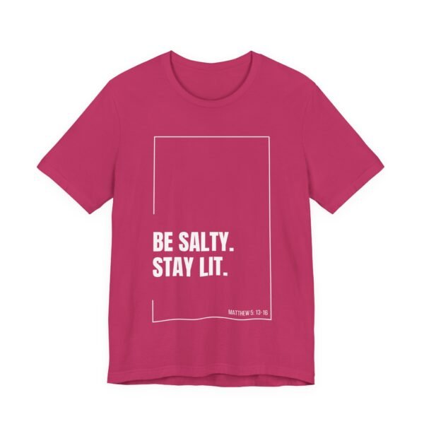 Be Salty Stay Lit Shirt - Bella Canvas Unisex Christian T-Shirt with Matthew 5:13-16, Bible Verse Graphic Tee, Faith Inspired Gift - Image 59