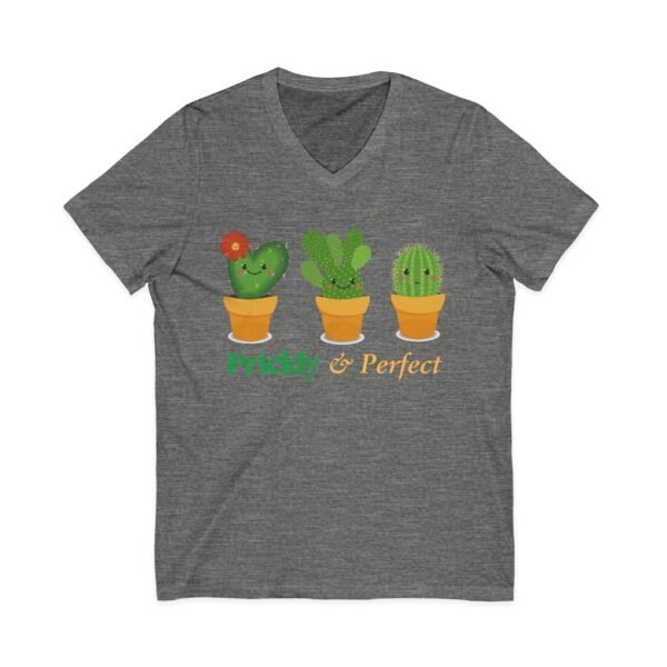 Cactus Love V-Neck Tee - Prickly & Perfect T-Shirt for Plant Lovers, Cute Garden Gift, Summer Casual Wear, Eco-Friendly Style - Image 9