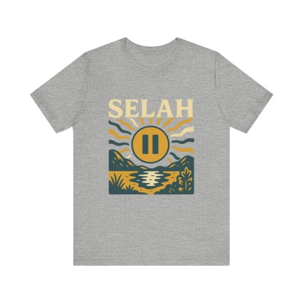 Selah Shirt - Bella Canvas Unisex Christian TShirt with Sunset Pause Button, Faith Inspired Graphic Tee - Image 25
