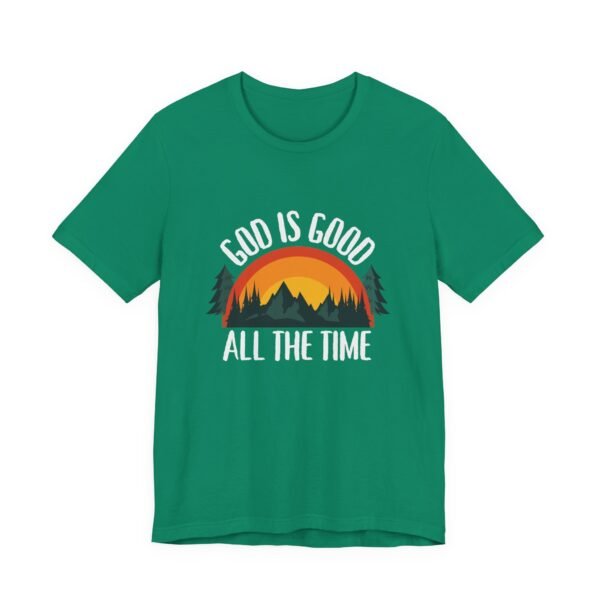 God Is Good All the Time Shirt Retro - Vintage Forest Design, Unisex Christian T-Shirt, Faith Graphic Tee - Image 23