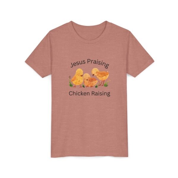 Jesus Praising Chicken Raising Youth Shirt - Kids Christian T-Shirt, Farm & Faith Graphic Tee by Kid Designer - Image 11
