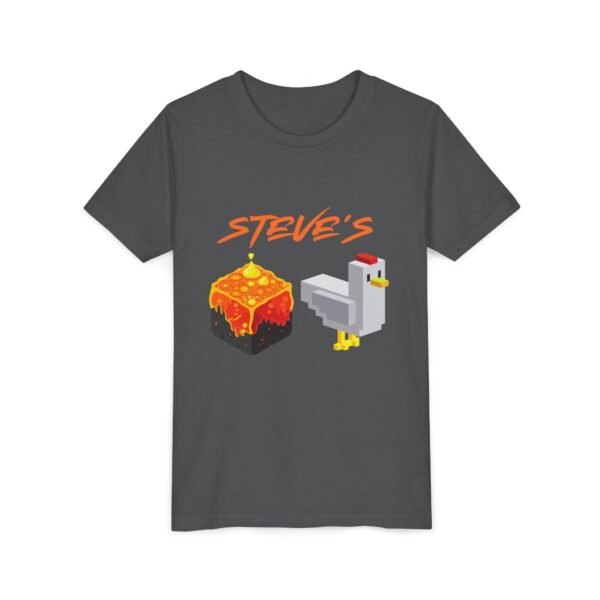 Steve's Lava Chicken Shirt - Youth Bella Canvas Minecraft Movie-inspired Tee, Funny Gamer Graphic - Image 15