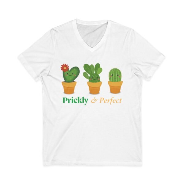 Cactus Love V-Neck Tee - Prickly & Perfect T-Shirt for Plant Lovers, Cute Garden Gift, Summer Casual Wear, Eco-Friendly Style
