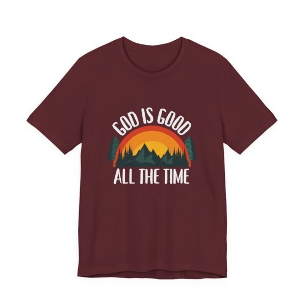 God Is Good All the Time Shirt Retro - Vintage Forest Design, Unisex Christian T-Shirt, Faith Graphic Tee - Image 63