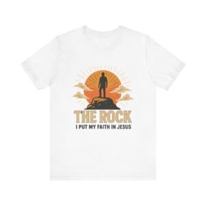 The Rock Shirt: Bella Canvas Unisex Christian T-Shirt, I Put My Faith in Jesus Worship Song Inspired Graphic Tee