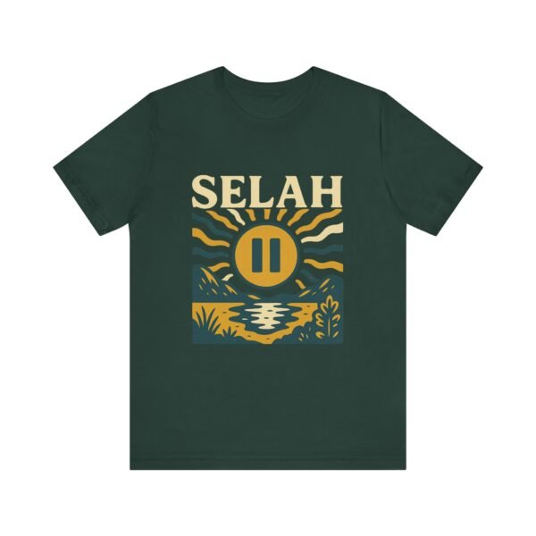 Selah Shirt - Bella Canvas Unisex Christian TShirt with Sunset Pause Button, Faith Inspired Graphic Tee - Image 21
