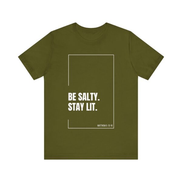 Be Salty Stay Lit Shirt - Bella Canvas Unisex Christian T-Shirt with Matthew 5:13-16, Bible Verse Graphic Tee, Faith Inspired Gift - Image 21