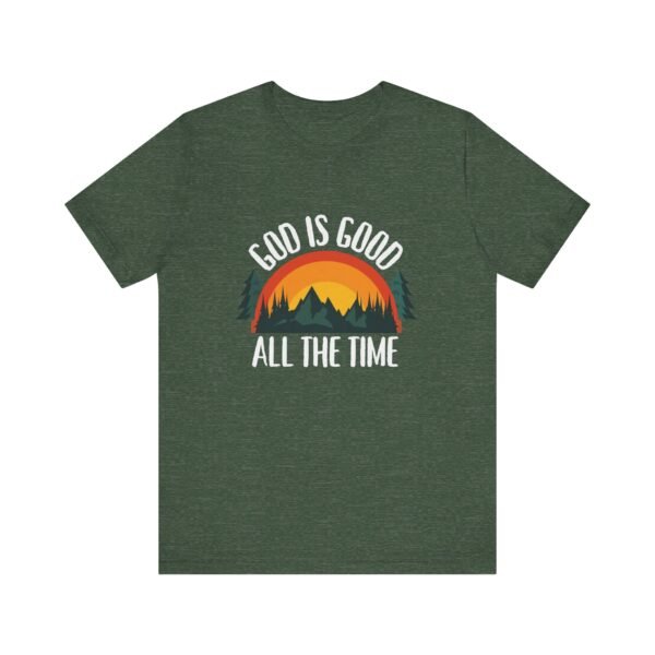 God Is Good All the Time Shirt Retro - Vintage Forest Design, Unisex Christian T-Shirt, Faith Graphic Tee - Image 29
