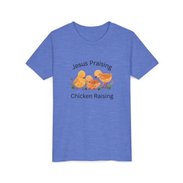 Jesus Praising Chicken Raising Youth Shirt - Kids Christian T-Shirt, Farm & Faith Graphic Tee by Kid Designer - Image 27