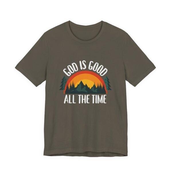 God Is Good All the Time Shirt Retro - Vintage Forest Design, Unisex Christian T-Shirt, Faith Graphic Tee - Image 11