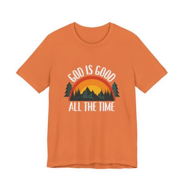 God Is Good All the Time Shirt Retro - Vintage Forest Design, Unisex Christian T-Shirt, Faith Graphic Tee - Image 7