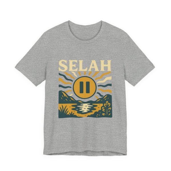 Selah Shirt - Bella Canvas Unisex Christian TShirt with Sunset Pause Button, Faith Inspired Graphic Tee - Image 27