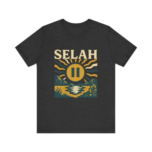 Selah Shirt - Bella Canvas Unisex Christian TShirt with Sunset Pause Button, Faith Inspired Graphic Tee - Image 33