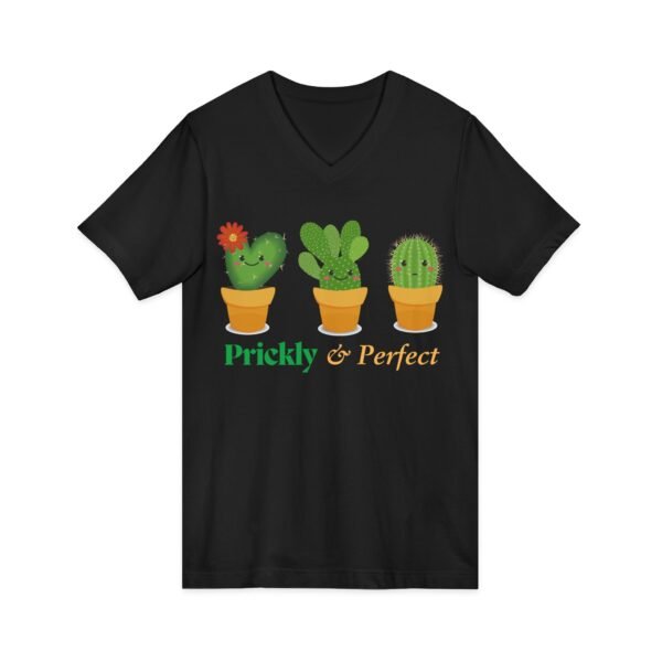Cactus Love V-Neck Tee - Prickly & Perfect T-Shirt for Plant Lovers, Cute Garden Gift, Summer Casual Wear, Eco-Friendly Style - Image 15