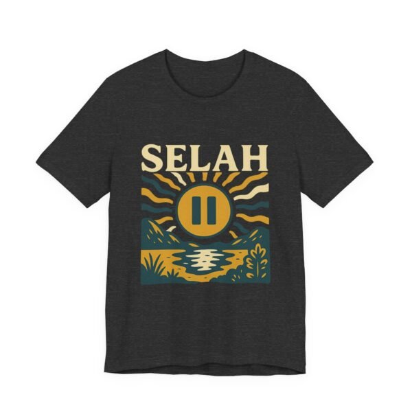 Selah Shirt - Bella Canvas Unisex Christian TShirt with Sunset Pause Button, Faith Inspired Graphic Tee - Image 35