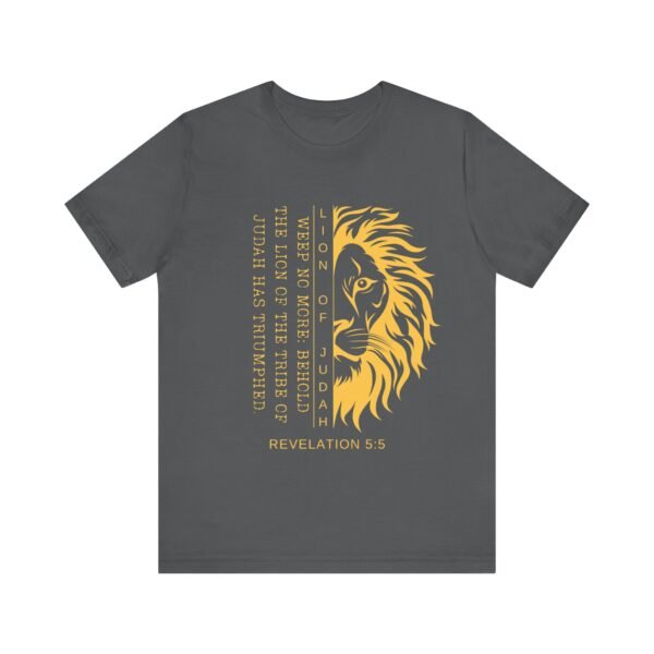 Lion of Judah Shirt - Unisex Bella Canvas Christian T-Shirt with Revelation 5:5, Bible Verse Lion Head Graphic Tee - Image 41