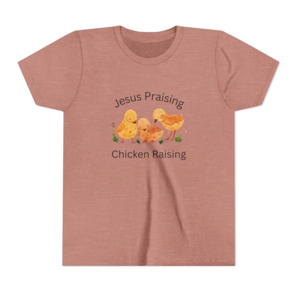 Jesus Praising Chicken Raising Youth Shirt - Kids Christian T-Shirt, Farm & Faith Graphic Tee by Kid Designer - Image 9