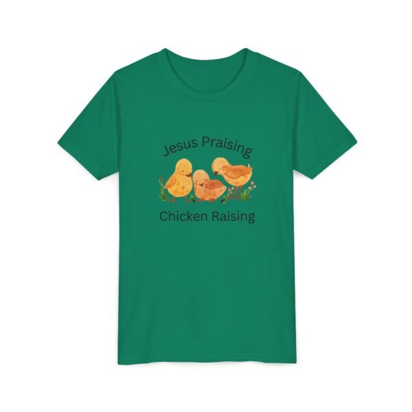 Jesus Praising Chicken Raising Youth Shirt - Kids Christian T-Shirt, Farm & Faith Graphic Tee by Kid Designer - Image 19