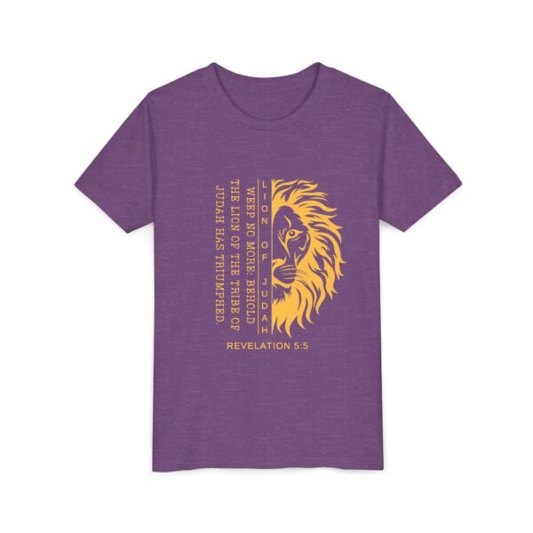 Lion of Judah Youth Shirt - Christian T-Shirt, Revelation 5:5, Kids Faith Tee for School, Homeschool & Youth Groups - Image 31