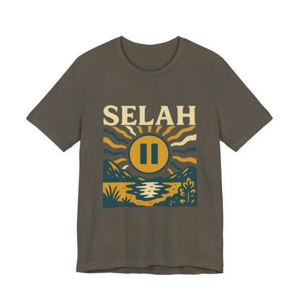 Selah Shirt - Bella Canvas Unisex Christian TShirt with Sunset Pause Button, Faith Inspired Graphic Tee - Image 19