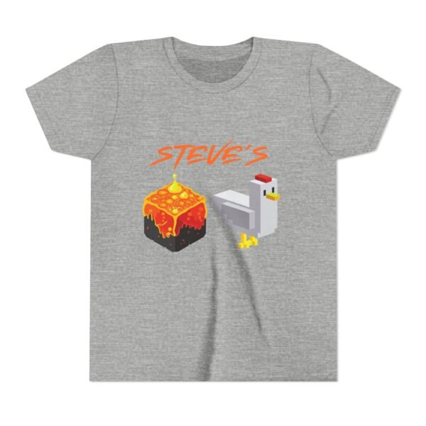 Steve's Lava Chicken Shirt - Youth Bella Canvas Minecraft Movie-inspired Tee, Funny Gamer Graphic - Image 5