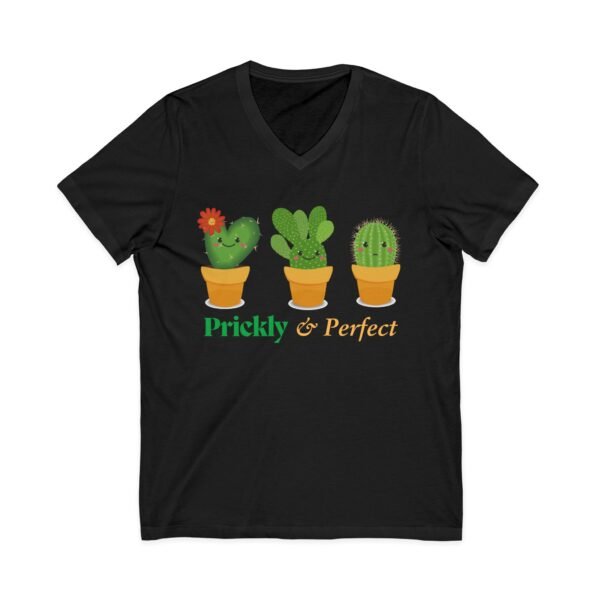 Cactus Love V-Neck Tee - Prickly & Perfect T-Shirt for Plant Lovers, Cute Garden Gift, Summer Casual Wear, Eco-Friendly Style - Image 13