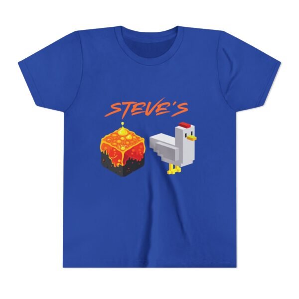 Steve's Lava Chicken Shirt - Youth Bella Canvas Minecraft Movie-inspired Tee, Funny Gamer Graphic - Image 9