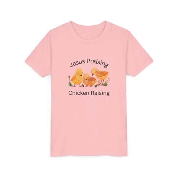 Jesus Praising Chicken Raising Youth Shirt - Kids Christian T-Shirt, Farm & Faith Graphic Tee by Kid Designer - Image 43