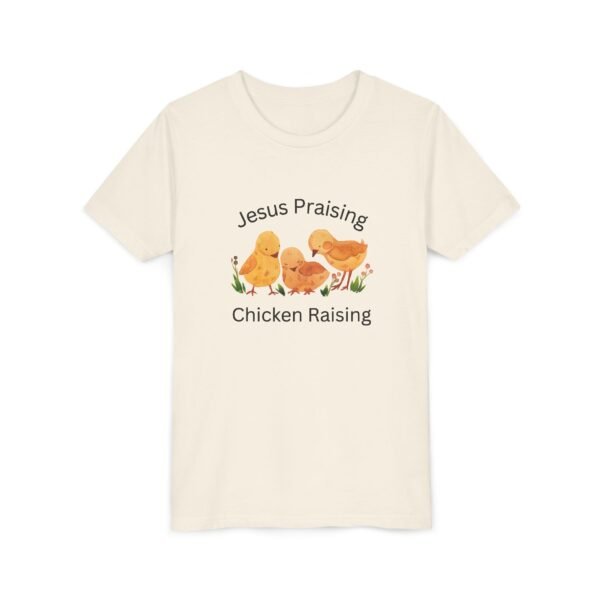 Jesus Praising Chicken Raising Youth Shirt - Kids Christian T-Shirt, Farm & Faith Graphic Tee by Kid Designer - Image 15
