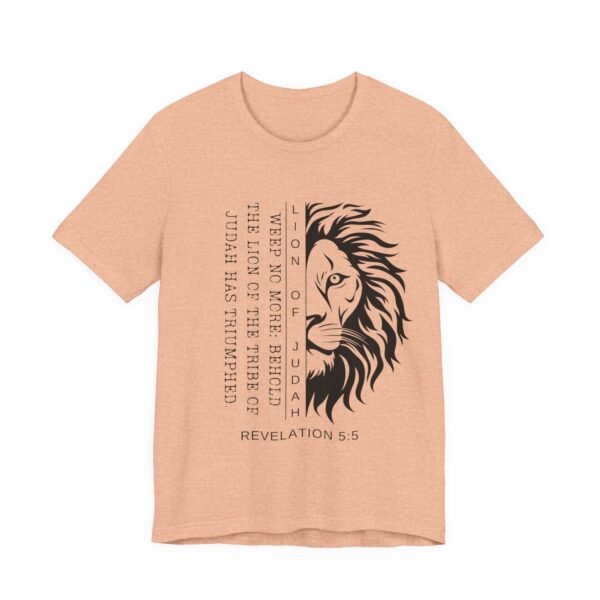Lion of Judah Shirt - Unisex Bella Canvas Christian T-Shirt with Revelation 5:5, Bible Verse Lion Head Graphic Tee - Image 19