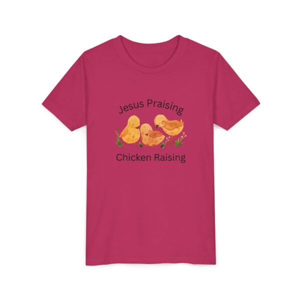 Jesus Praising Chicken Raising Youth Shirt - Kids Christian T-Shirt, Farm & Faith Graphic Tee by Kid Designer - Image 39
