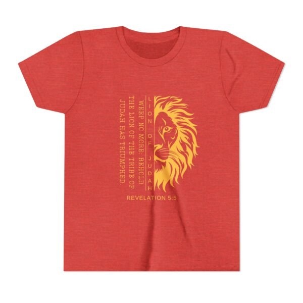 Lion of Judah Youth Shirt - Christian T-Shirt, Revelation 5:5, Kids Faith Tee for School, Homeschool & Youth Groups - Image 49