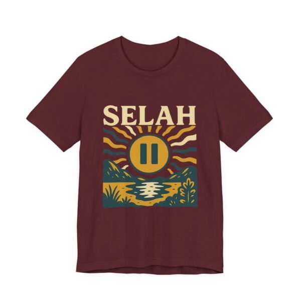 Selah Shirt - Bella Canvas Unisex Christian TShirt with Sunset Pause Button, Faith Inspired Graphic Tee - Image 43