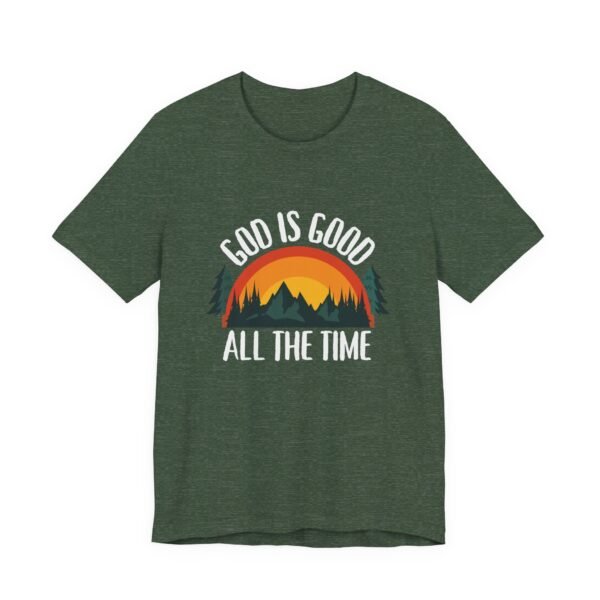 God Is Good All the Time Shirt Retro - Vintage Forest Design, Unisex Christian T-Shirt, Faith Graphic Tee - Image 31
