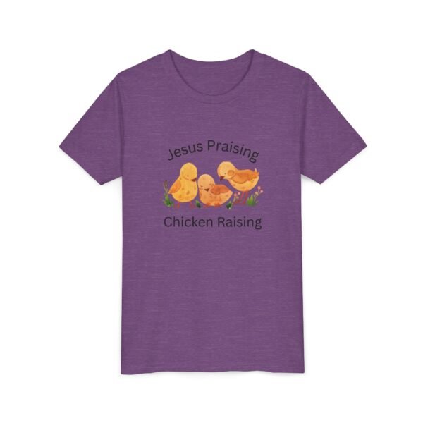 Jesus Praising Chicken Raising Youth Shirt - Kids Christian T-Shirt, Farm & Faith Graphic Tee by Kid Designer - Image 35