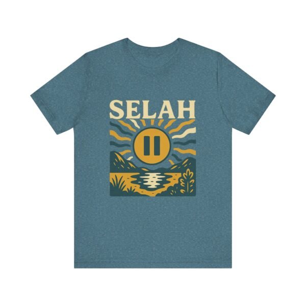 Selah Shirt - Bella Canvas Unisex Christian TShirt with Sunset Pause Button, Faith Inspired Graphic Tee - Image 29