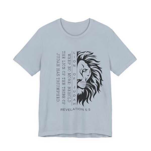 Lion of Judah Shirt - Unisex Bella Canvas Christian T-Shirt with Revelation 5:5, Bible Verse Lion Head Graphic Tee - Image 39