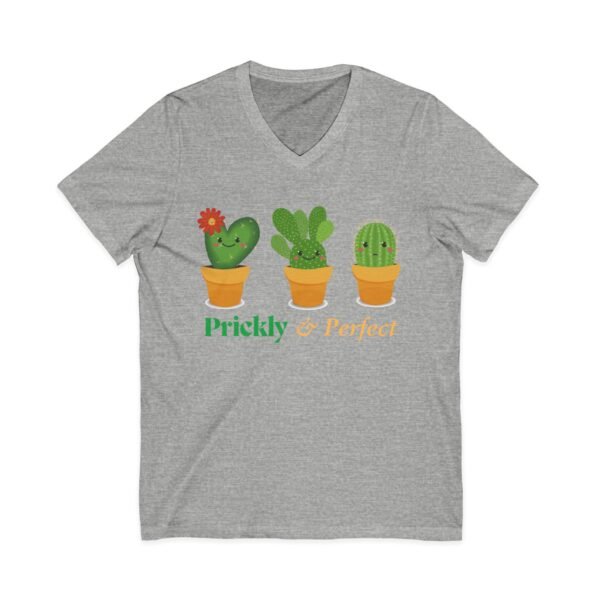 Cactus Love V-Neck Tee - Prickly & Perfect T-Shirt for Plant Lovers, Cute Garden Gift, Summer Casual Wear, Eco-Friendly Style - Image 17