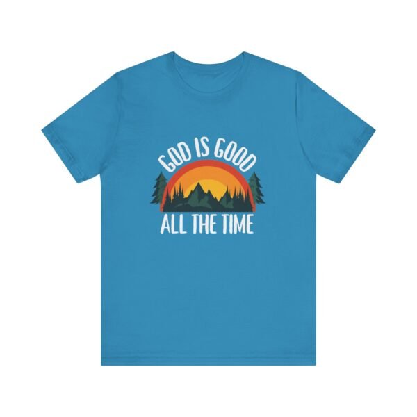 God Is Good All the Time Shirt Retro - Vintage Forest Design, Unisex Christian T-Shirt, Faith Graphic Tee - Image 25