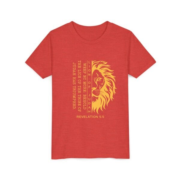 Lion of Judah Youth Shirt - Christian T-Shirt, Revelation 5:5, Kids Faith Tee for School, Homeschool & Youth Groups - Image 51