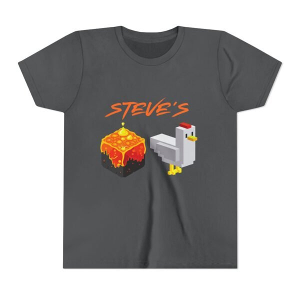 Steve's Lava Chicken Shirt - Youth Bella Canvas Minecraft Movie-inspired Tee, Funny Gamer Graphic - Image 13