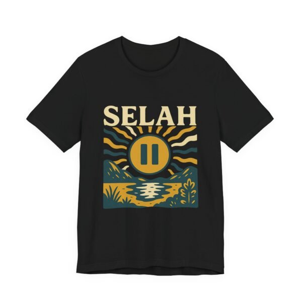 Selah Shirt - Bella Canvas Unisex Christian TShirt with Sunset Pause Button, Faith Inspired Graphic Tee - Image 15