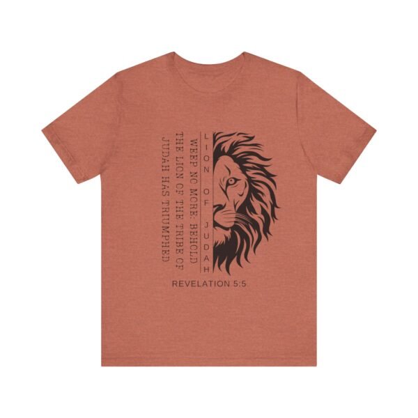 Lion of Judah Shirt - Unisex Bella Canvas Christian T-Shirt with Revelation 5:5, Bible Verse Lion Head Graphic Tee - Image 13