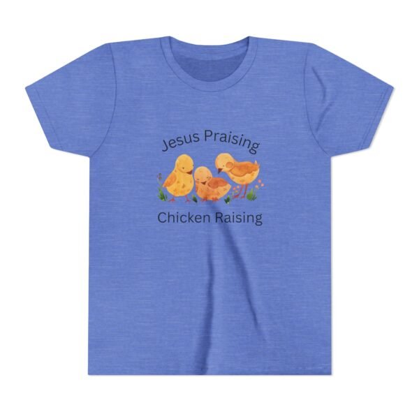 Jesus Praising Chicken Raising Youth Shirt - Kids Christian T-Shirt, Farm & Faith Graphic Tee by Kid Designer - Image 25