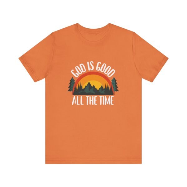 God Is Good All the Time Shirt Retro - Vintage Forest Design, Unisex Christian T-Shirt, Faith Graphic Tee - Image 5