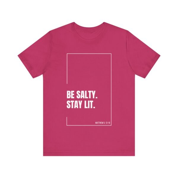 Be Salty Stay Lit Shirt - Bella Canvas Unisex Christian T-Shirt with Matthew 5:13-16, Bible Verse Graphic Tee, Faith Inspired Gift - Image 57