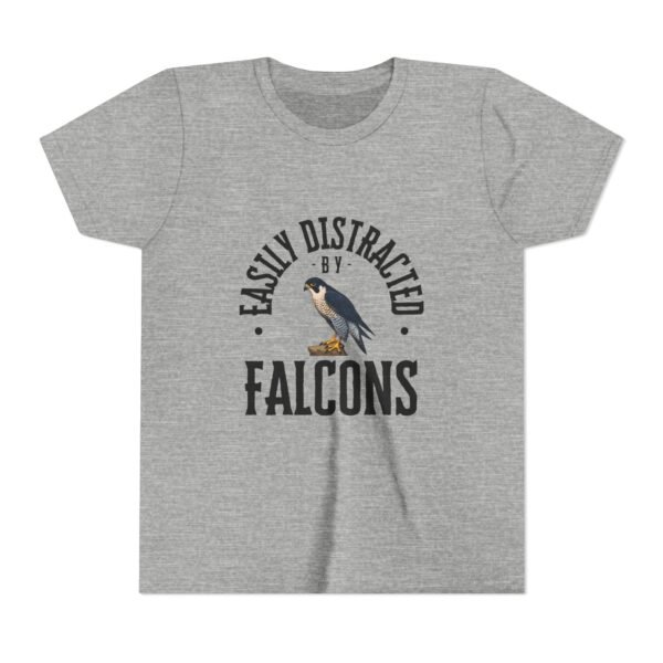 Easily Distracted by Falcons Youth Tee, Fun Animal Shirt, Cute Kids Outfit, Gift for Bird Lovers, Nature Inspired Apparel - Image 9
