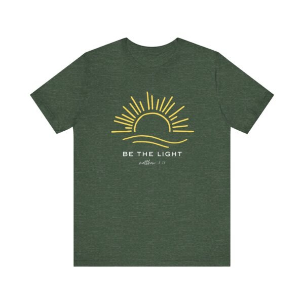 Sunrise Inspirational Tee - Be the Light, Comfortable Unisex Jersey Short Sleeve Shirt, Motivational Tees, Positive Vibes T-Shirt, [...] - Image 29