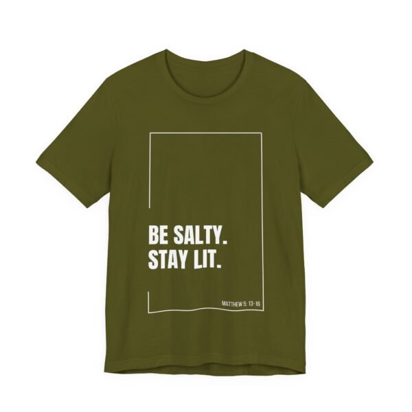 Be Salty Stay Lit Shirt - Bella Canvas Unisex Christian T-Shirt with Matthew 5:13-16, Bible Verse Graphic Tee, Faith Inspired Gift - Image 23